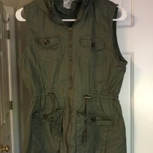 Olive utility vest